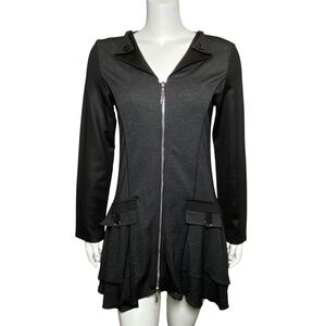 Dzhavael Couture Jacket Art To Wear Black Long Sleeve Full Zip Womens Size M